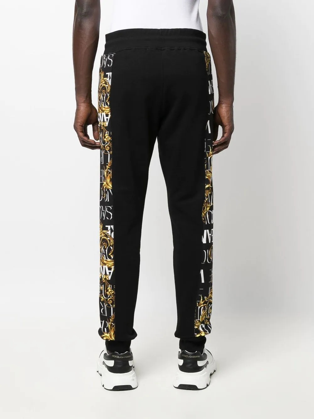 logo print track pants - 4