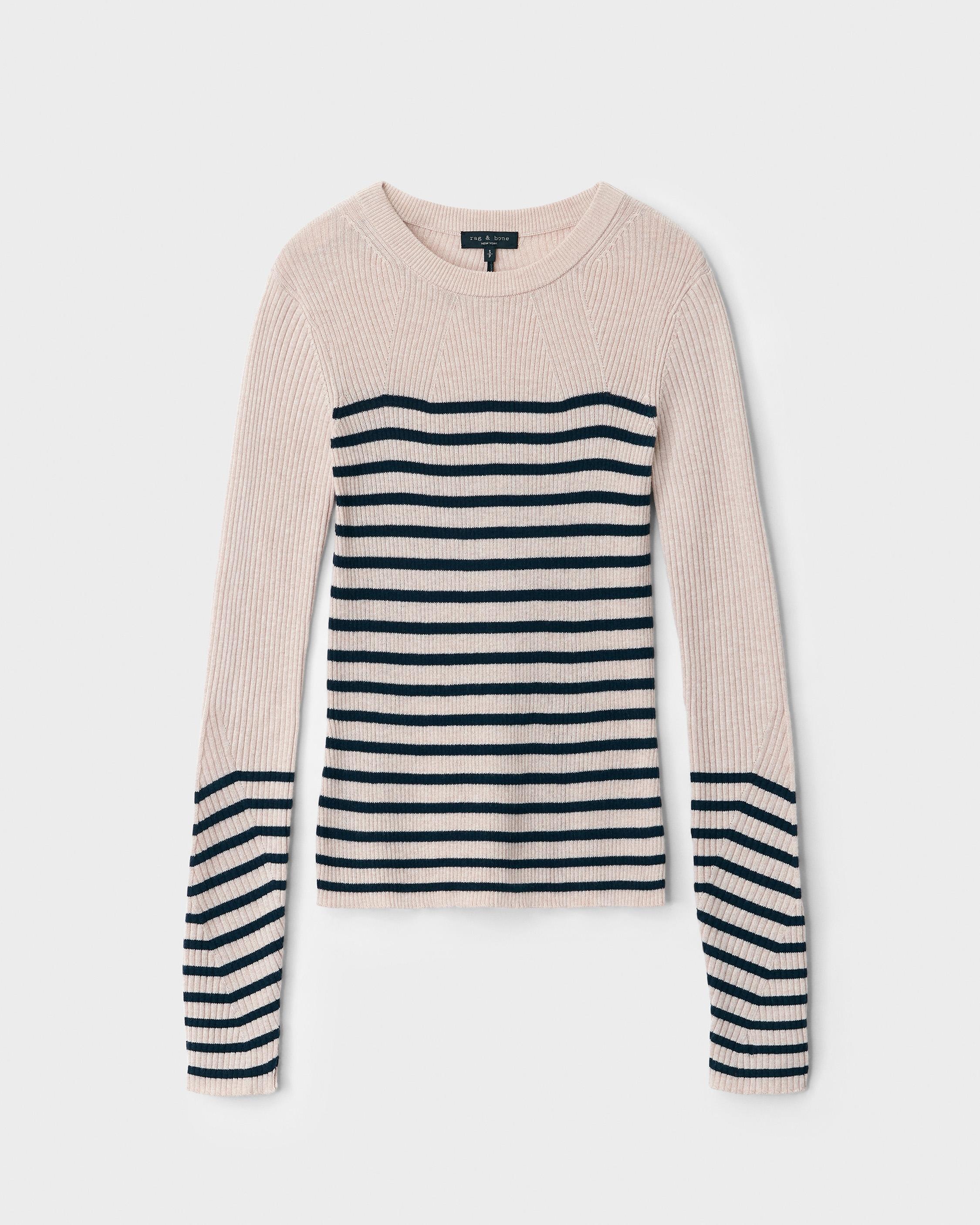 Kate Striped Cotton Cashmere Long Sleeve - 1