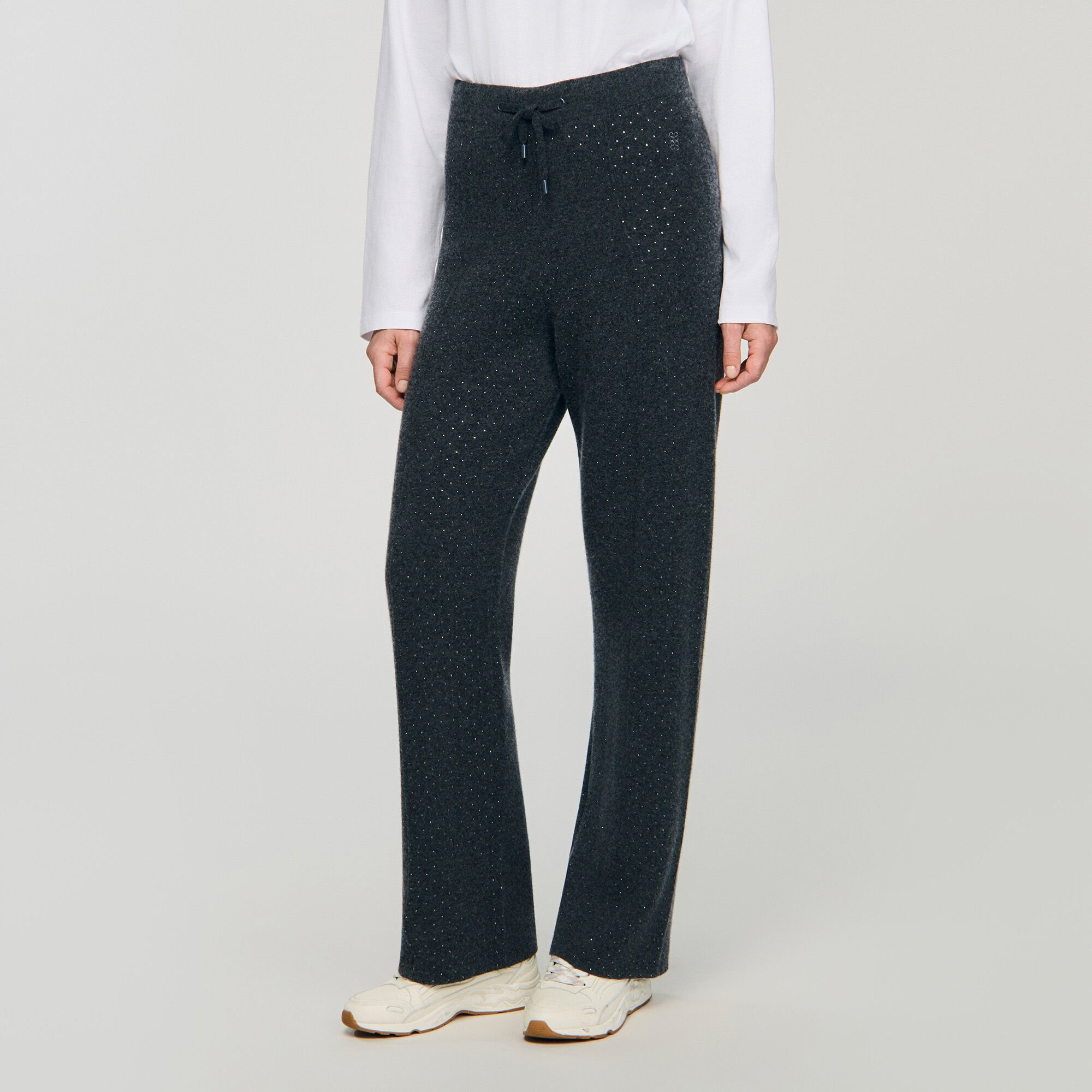 KNIT RHINESTONE-COVERED PANTS - 4