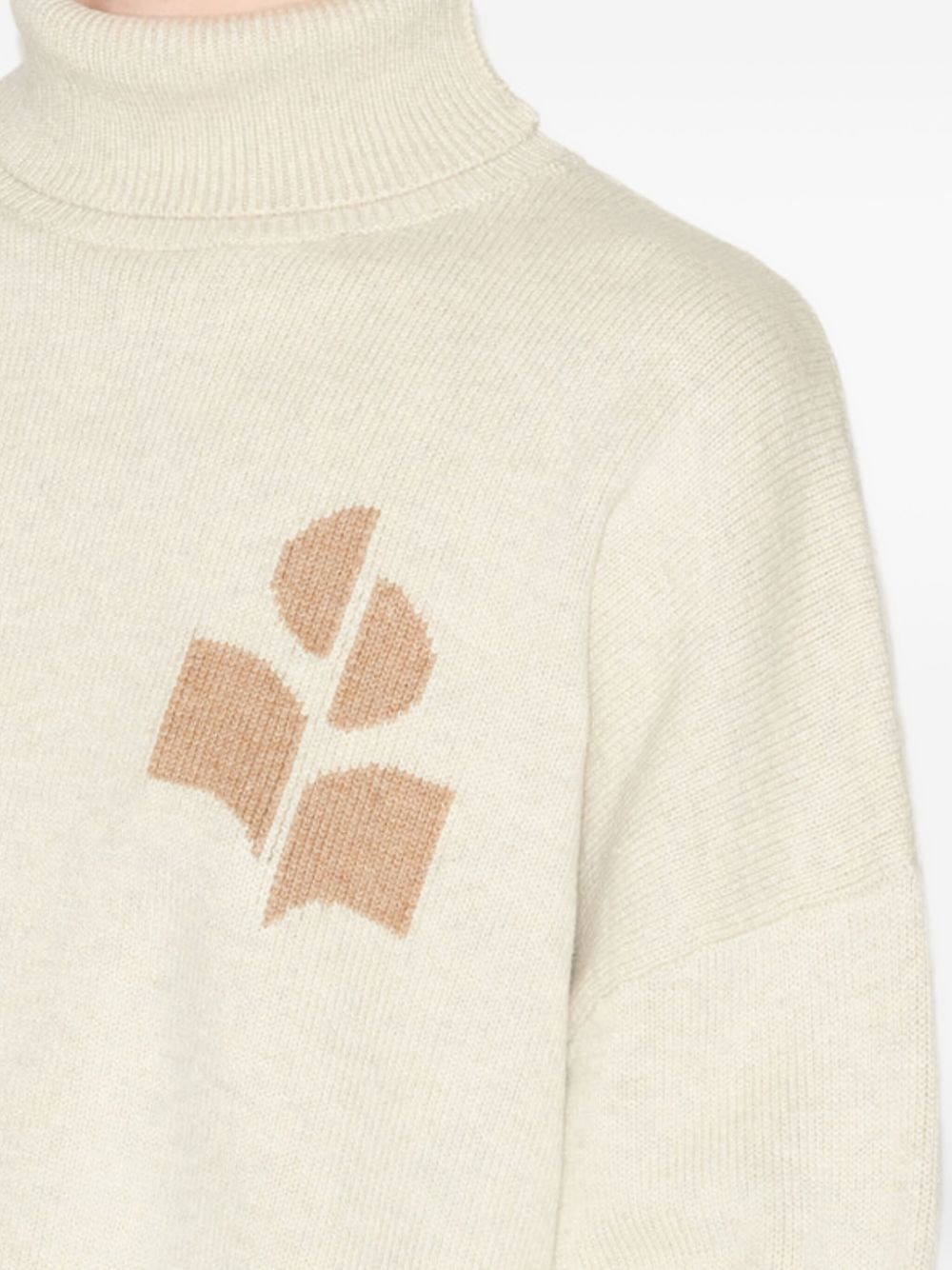 logo-embroidered turtleneck sweater - 5