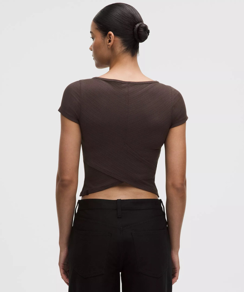 Hold Tight Micro-Rib Cross-Back T-Shirt 3