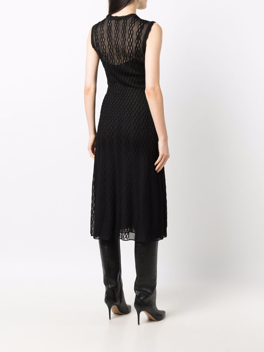 open-knit midi dress - 4