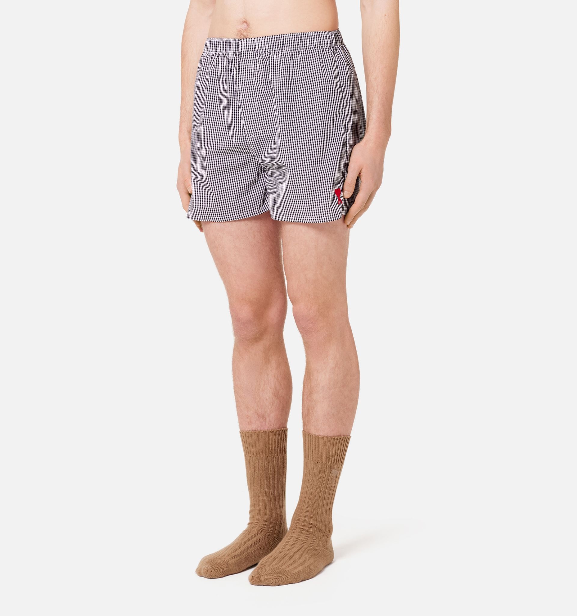 grid check pattern boxer shorts - 4