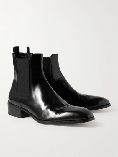 TOM FORD Alec Patent-Leather Chelsea Boots outlook