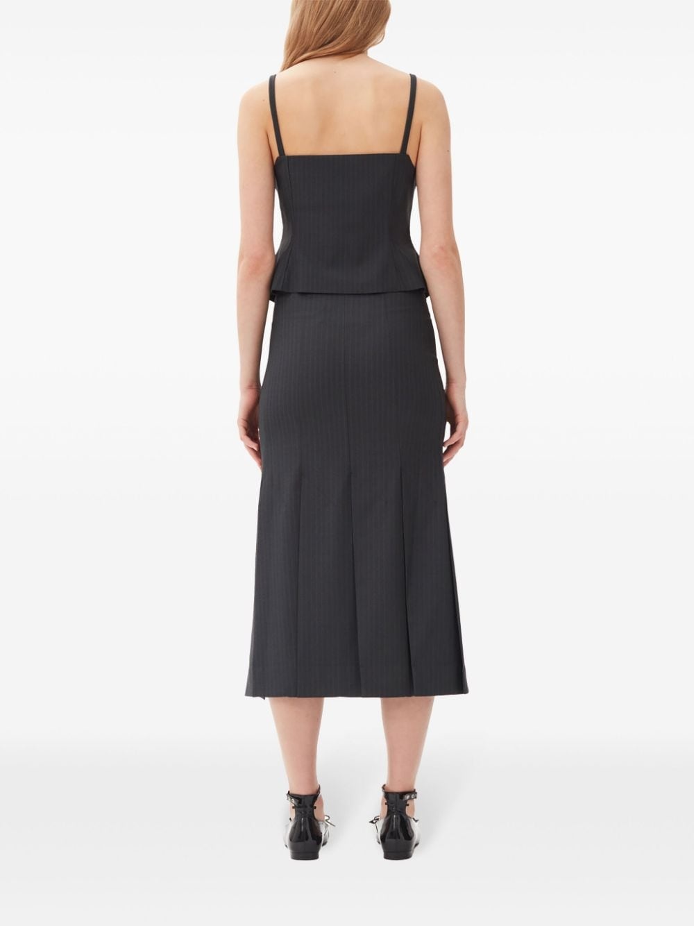 pinstripe-print vest - 4