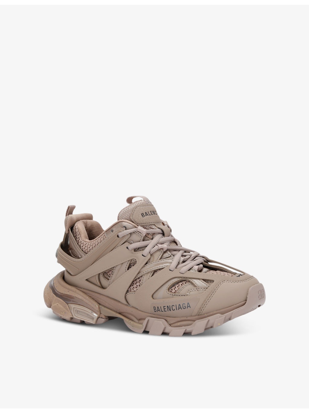 Track recycled-sole mesh and nylon trainers - 3