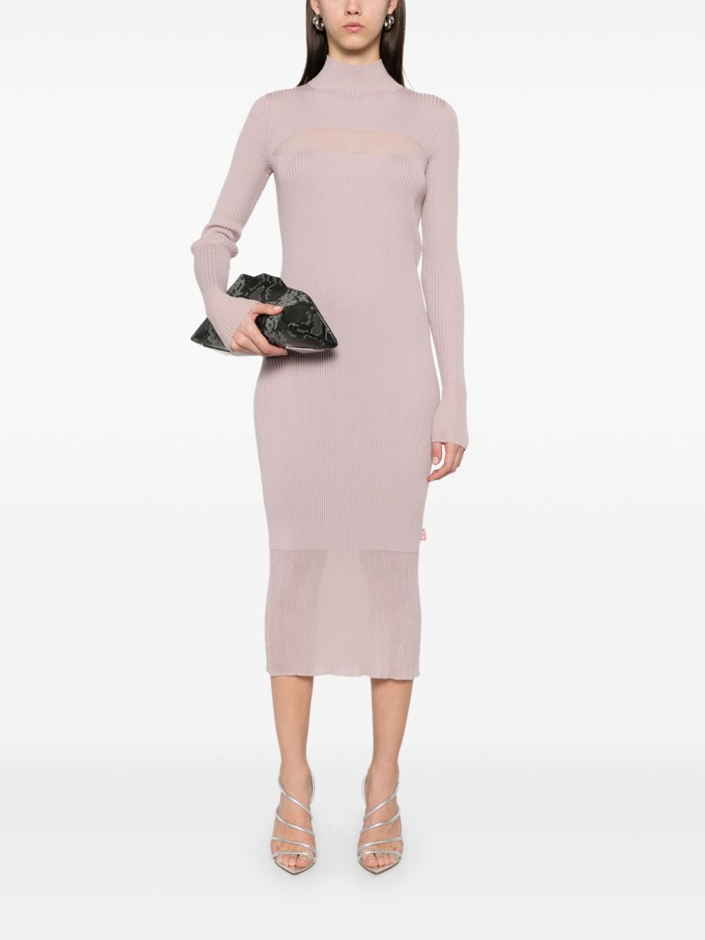 ribbed-knit midi dress - 2