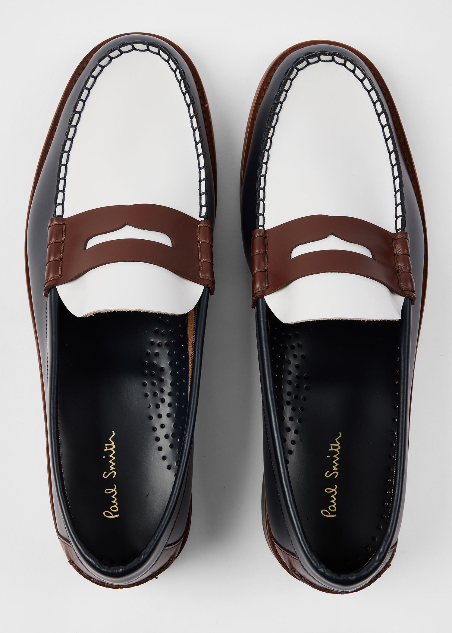 Colour-Block Leather 'Lido' Loafers - 3