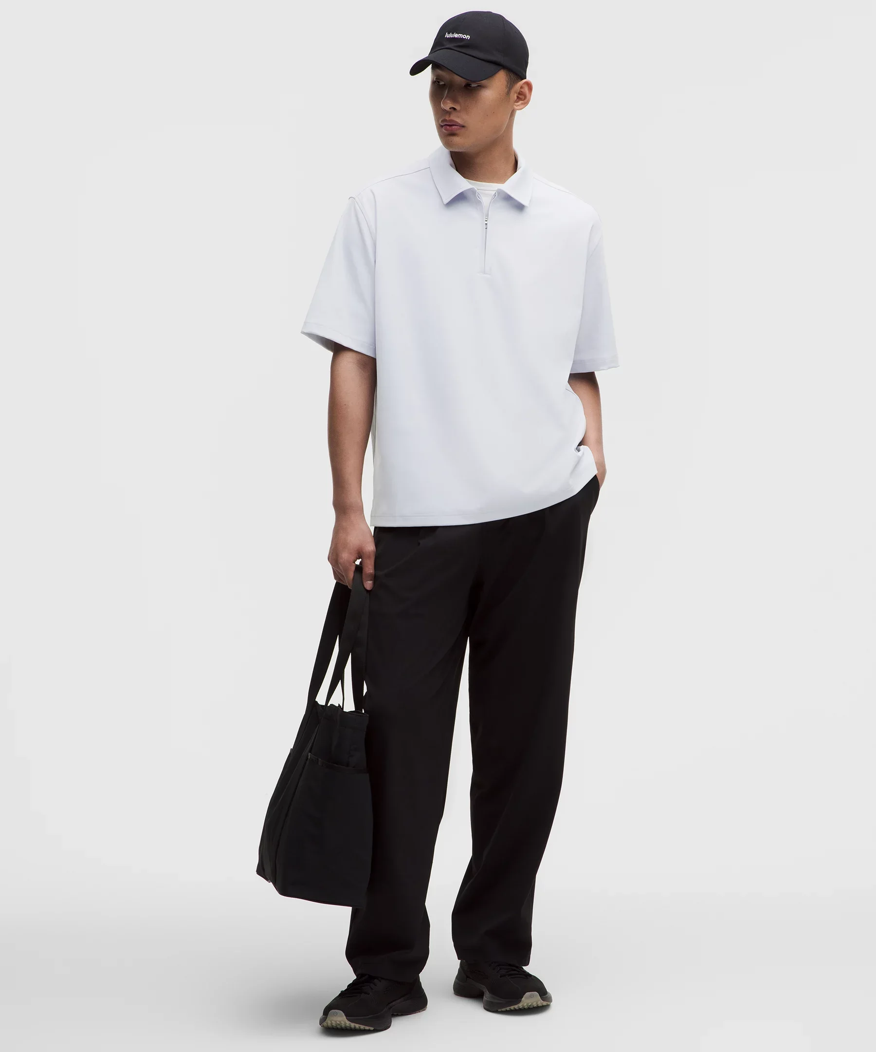 Daydrift Oversized Zip-Neck Polo Shirt - 1
