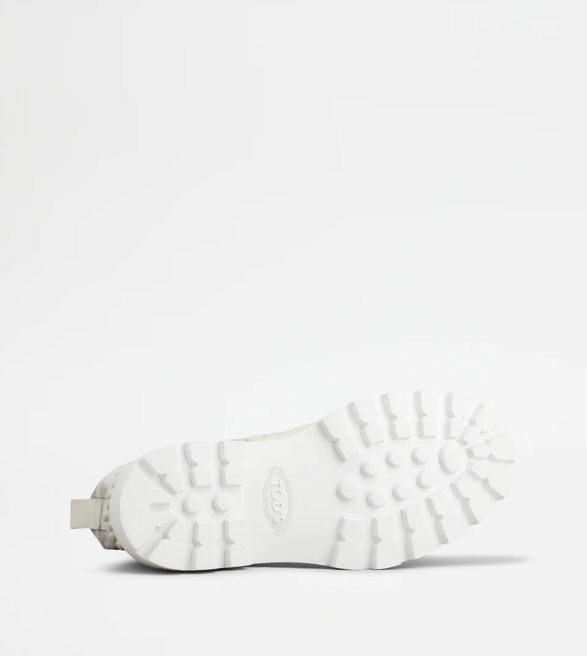 KATE COMBAT BOOTS IN FABRIC AND LEATHER - WHITE - 4