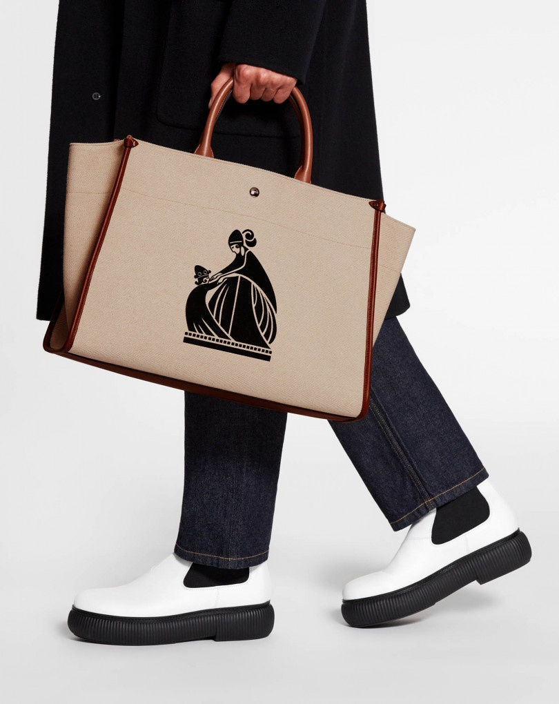 PRINTED CANVAS IN&OUT BAG MM - 4
