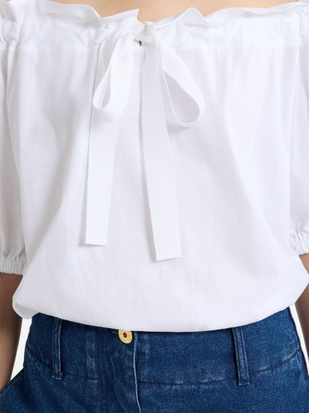 drawstring organic cotton T-shirt - 5