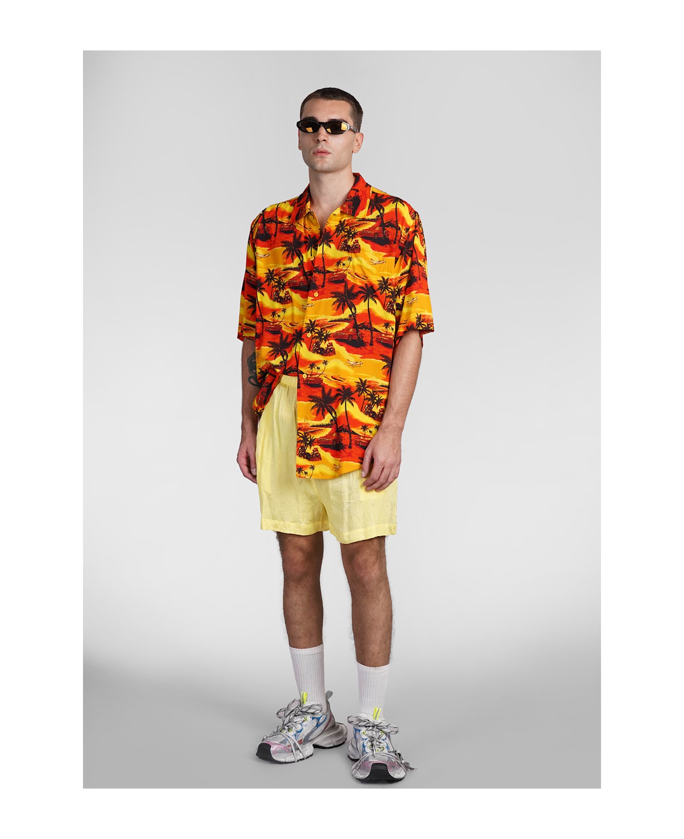 Shirt In Orange Viscose - 2