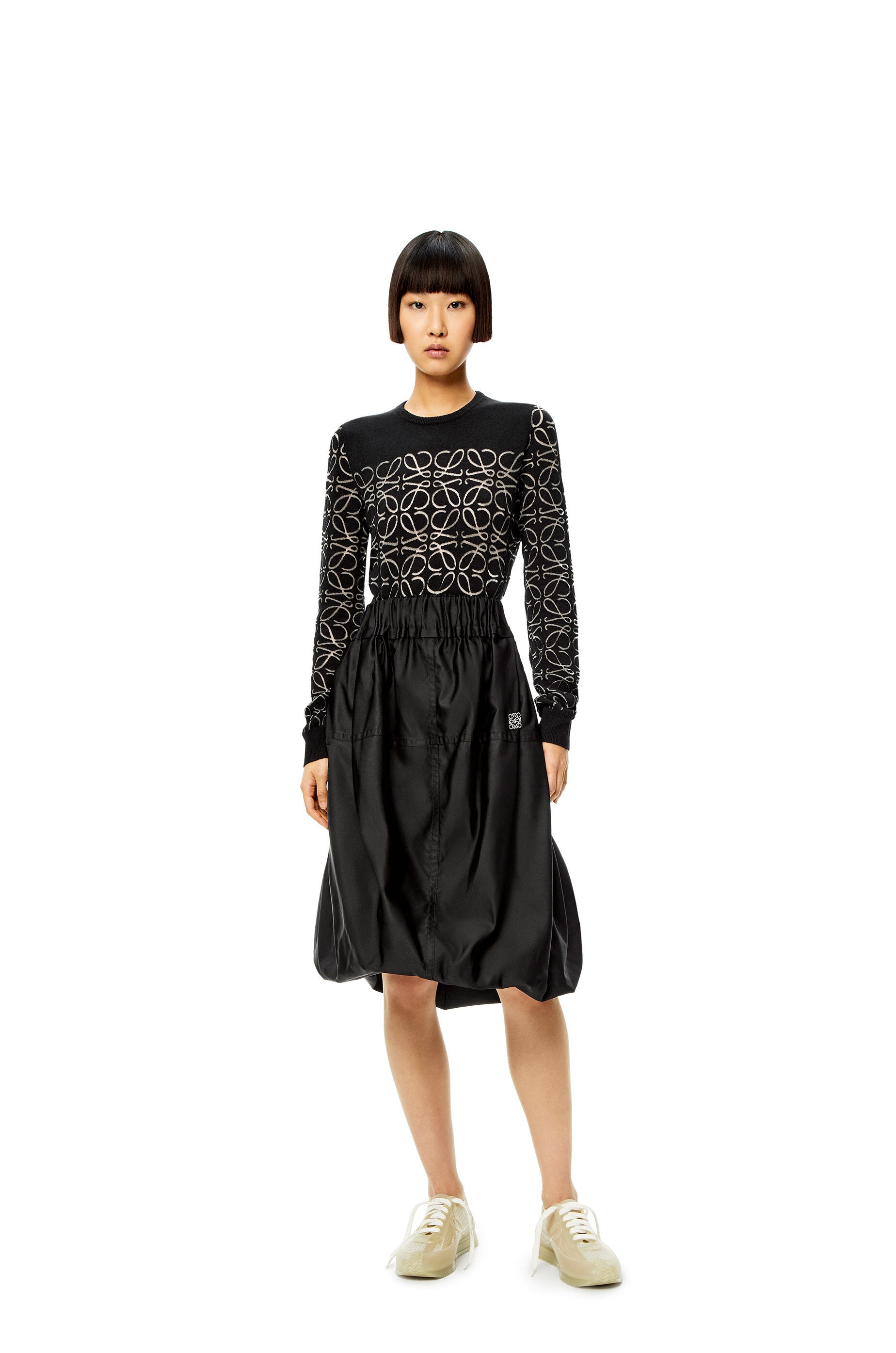 Balloon skirt in silk and polyester - 2