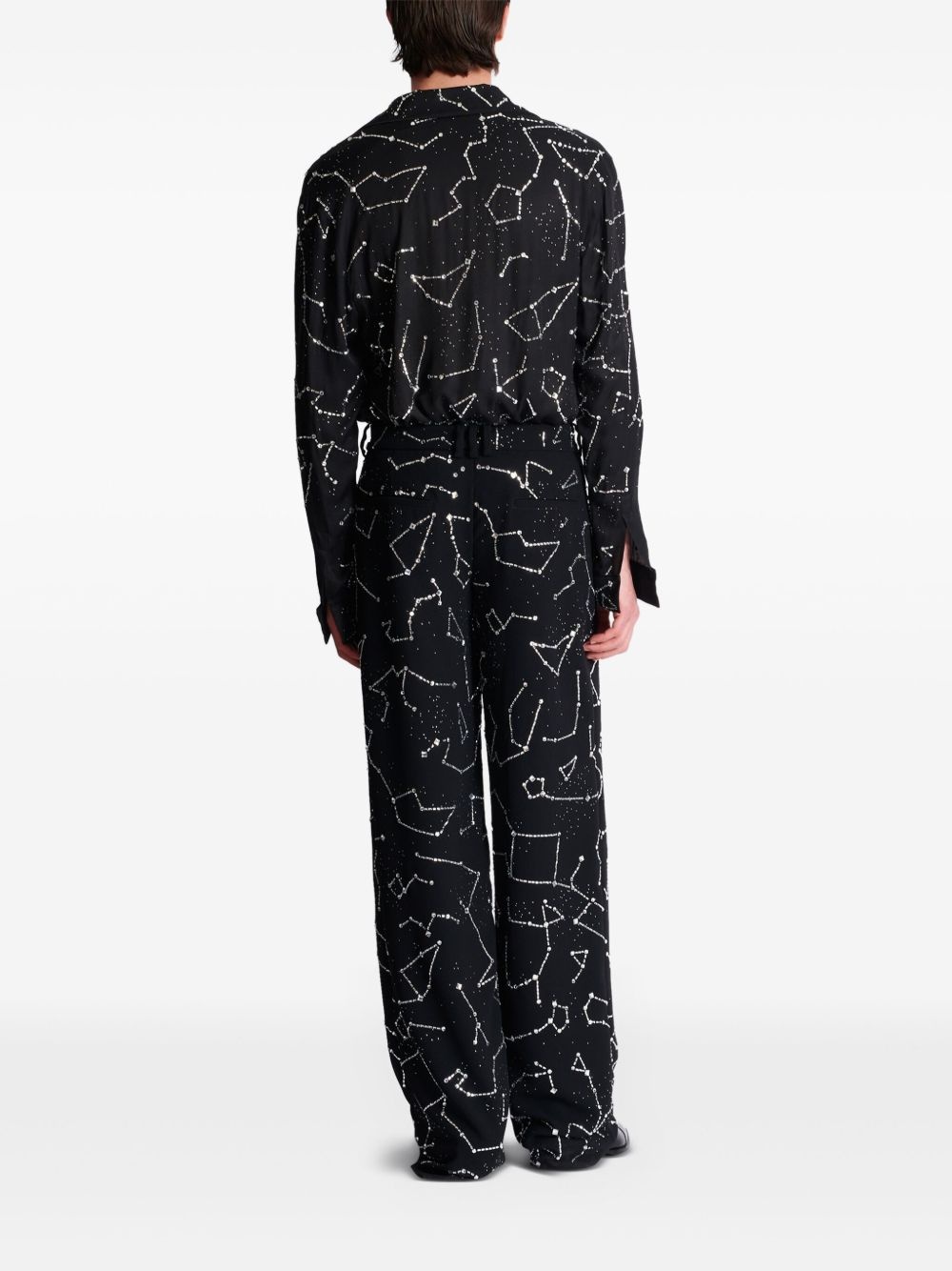 constellation embroidered trousers - 4