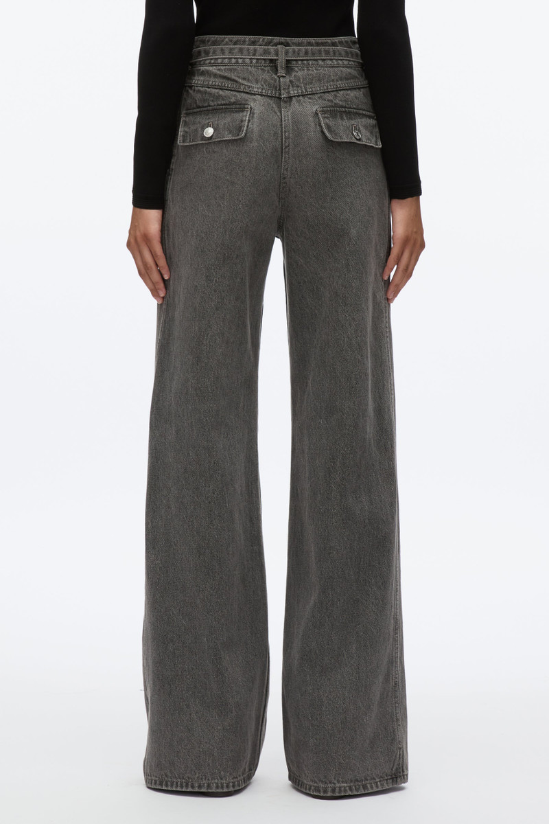 Cargo Wide Leg Belted Jeans 4