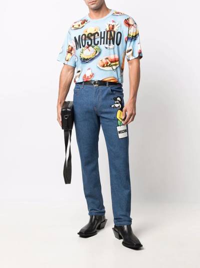 Moschino food-print logo T-shirt outlook