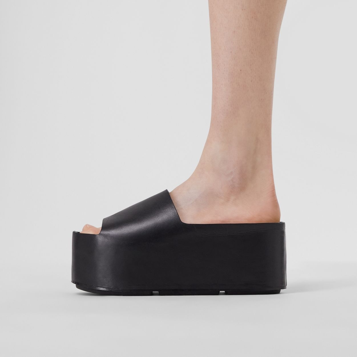Leather Platform Sandals - 3