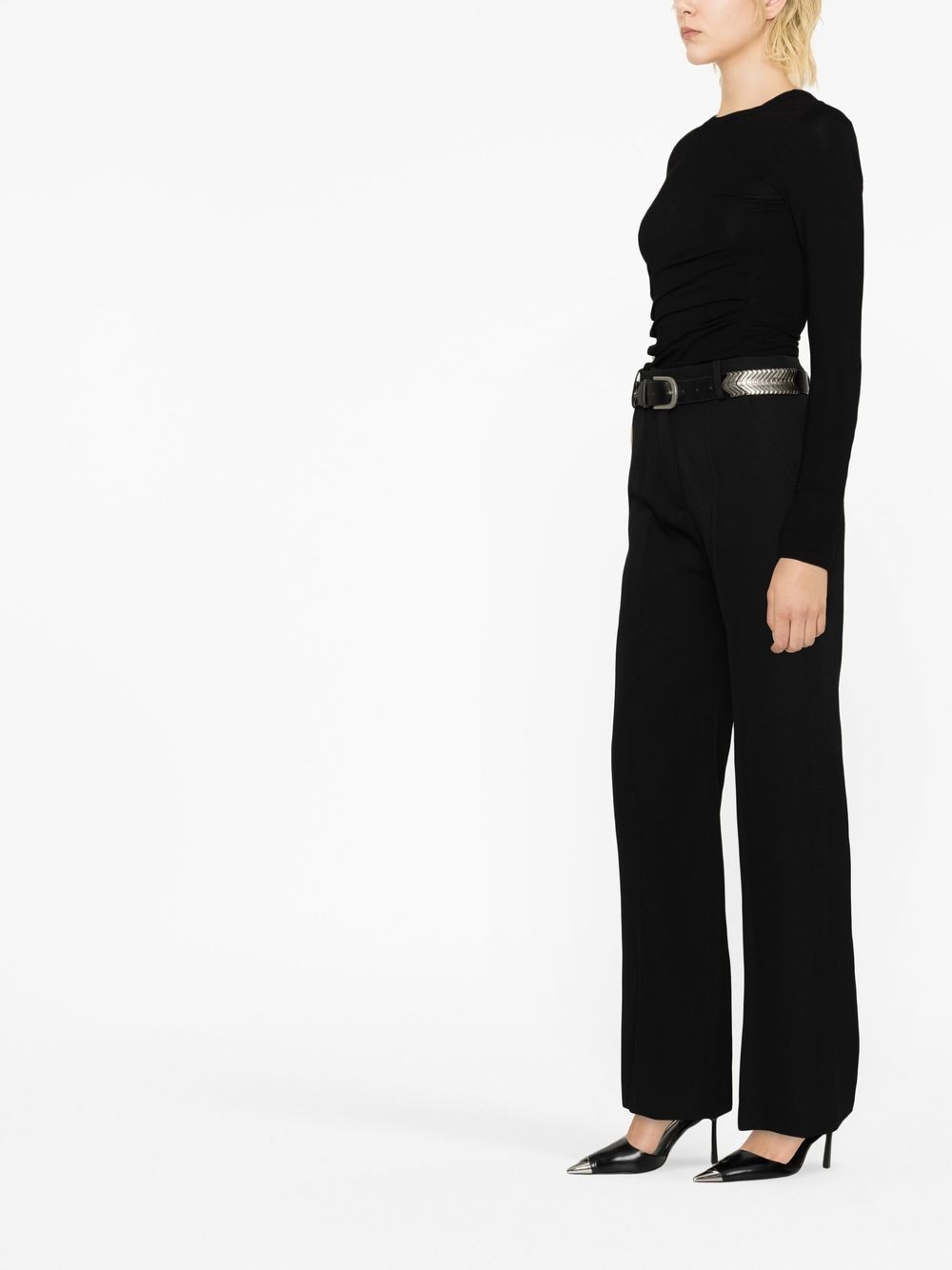 straight-leg tailored trousers - 4