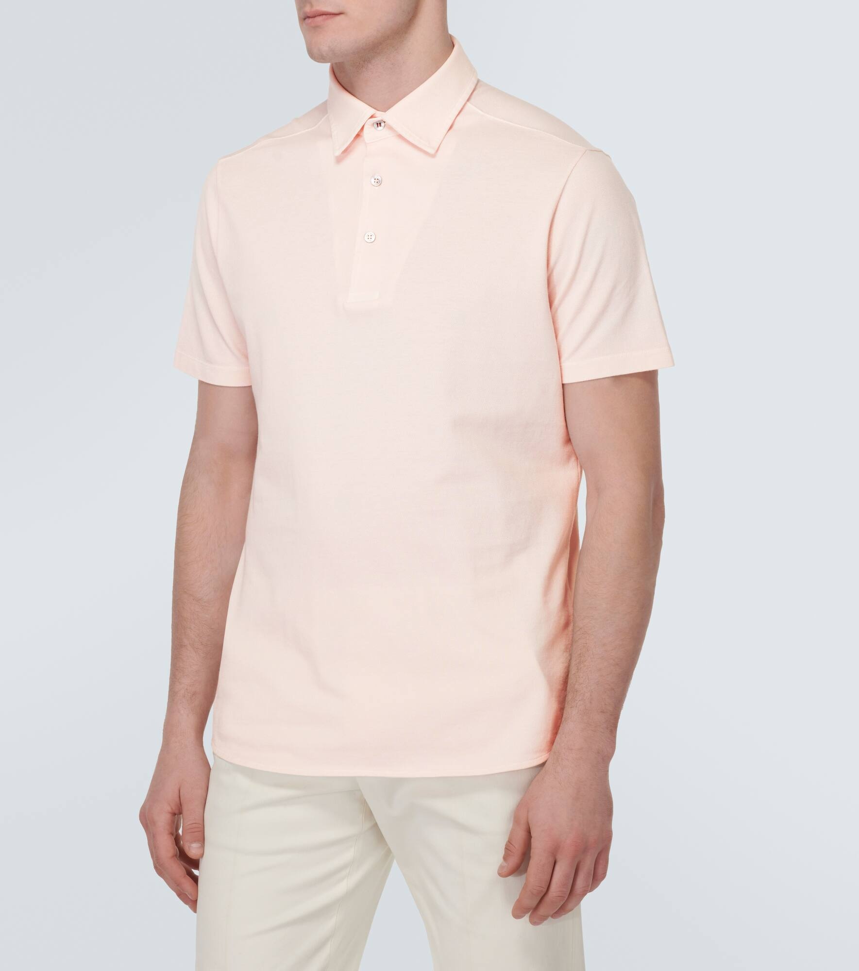 Cotton piqué polo shirt - 3