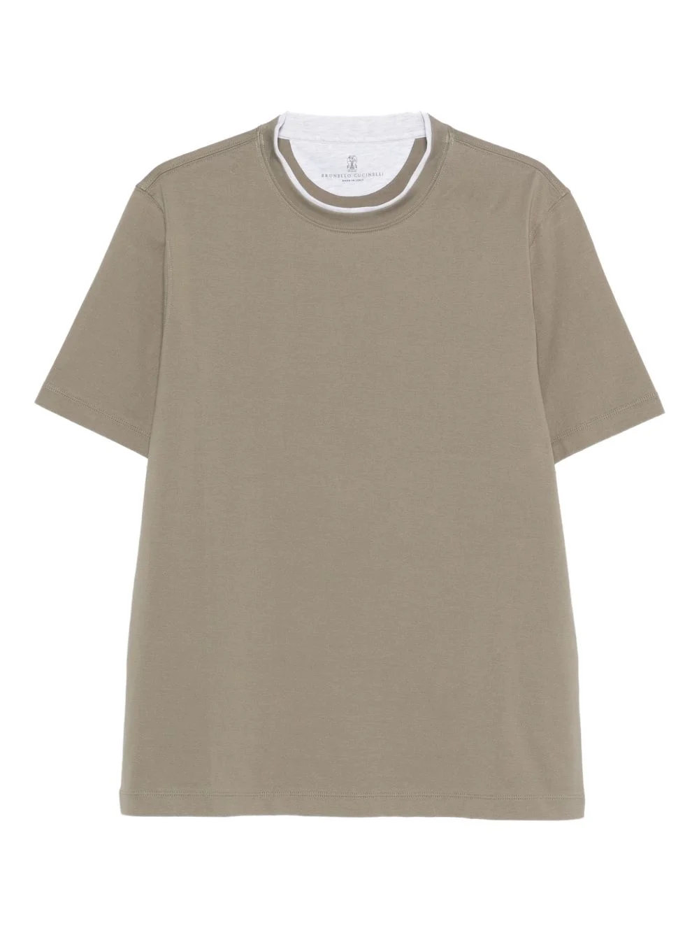 contrast-trim T-shirt - 1