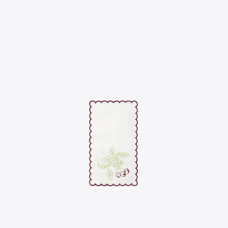Embroidered Linen Cocktail Napkin, Set Of 6 1