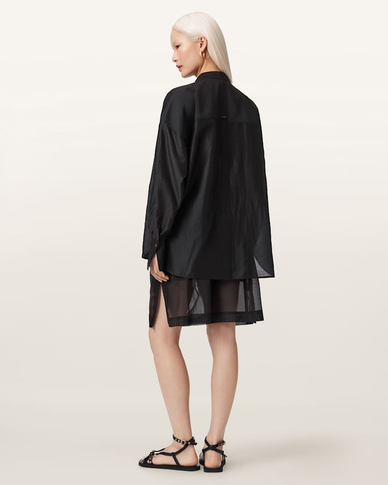 BANU PLEATED SHEER SHORTS 7