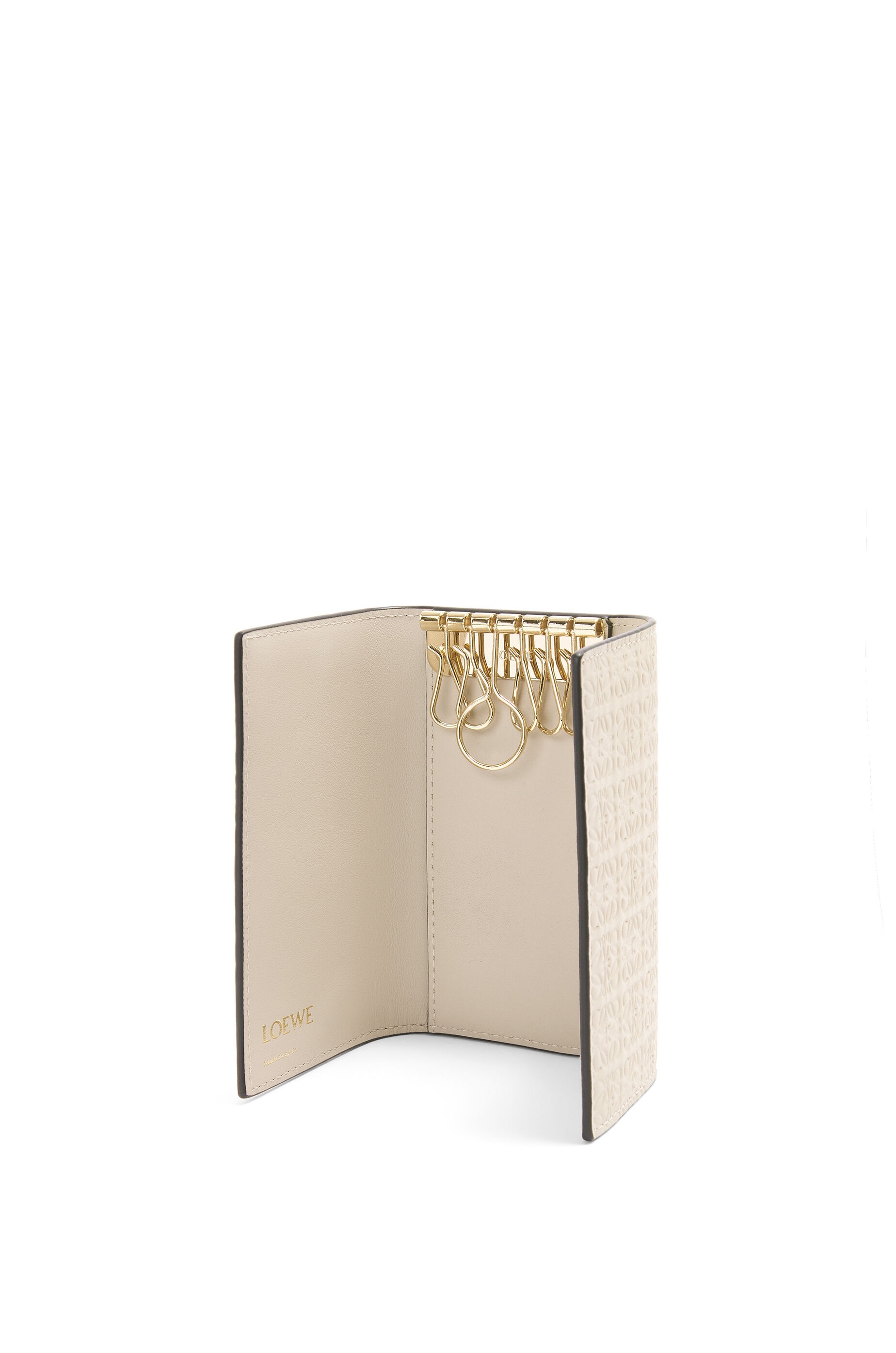 Repeat key case in embossed silk calfskin - 3