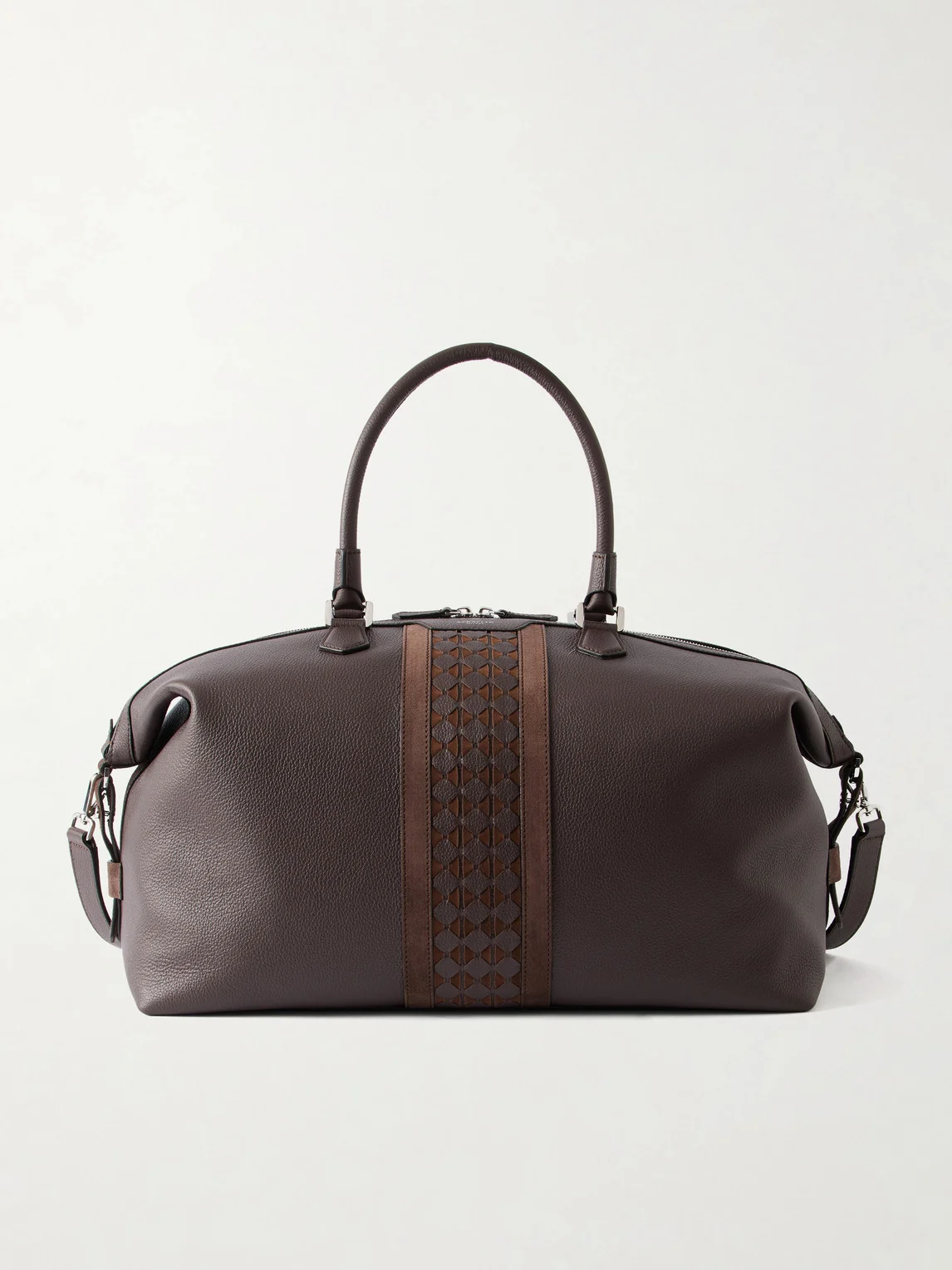 Mosaico-detailed Leather Weekend Bag - 1