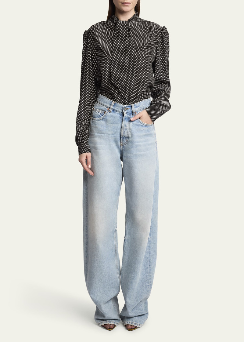 SAINT LAURENT Mid Rise Denim Pants outlook