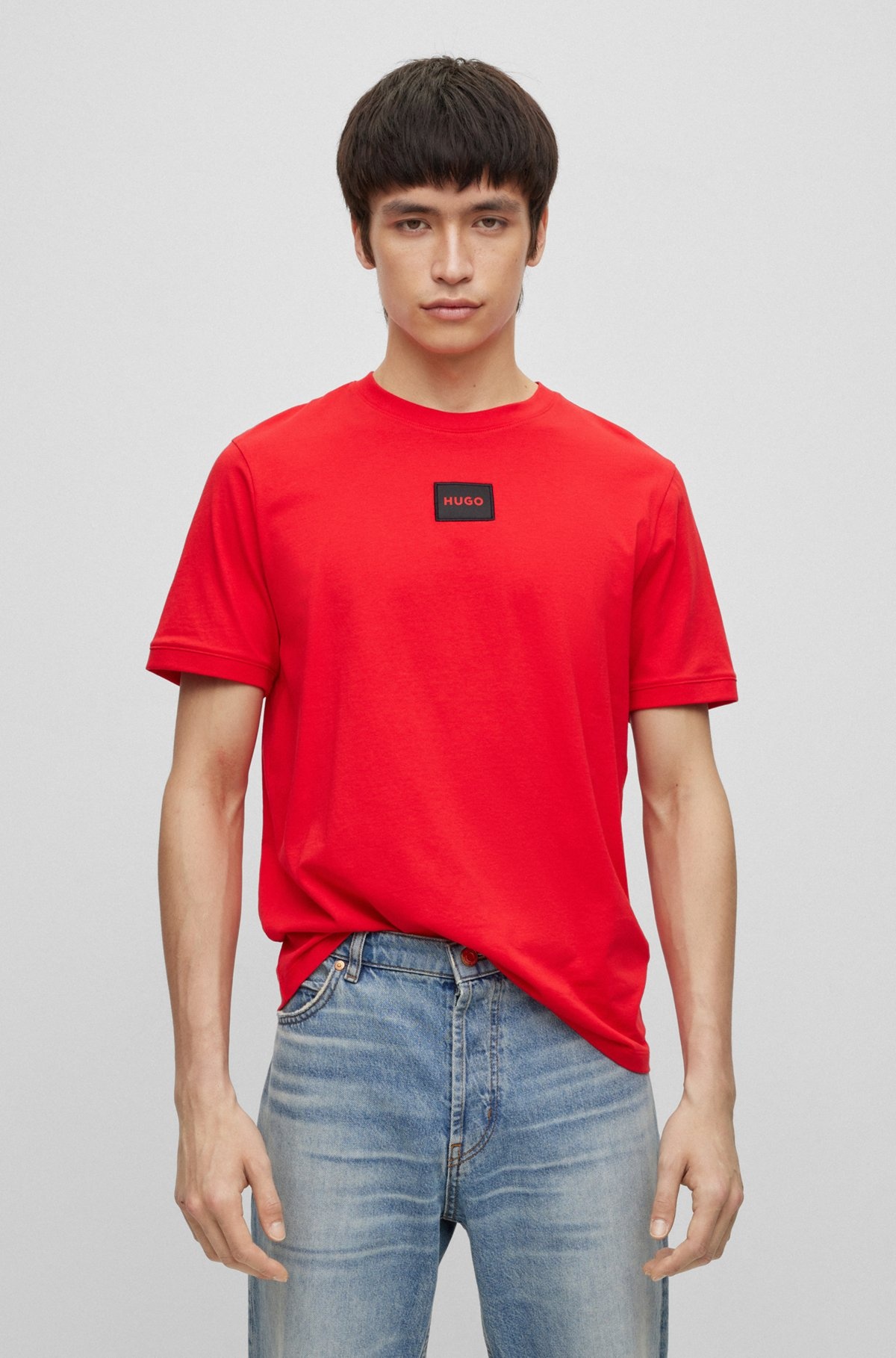 COTTON-JERSEY T-SHIRT WITH LOGO LABEL - 2
