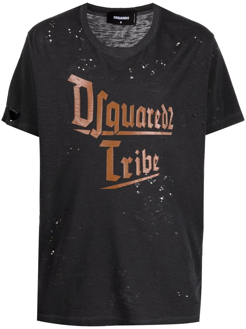 distressed logo-print T-shirt - 1