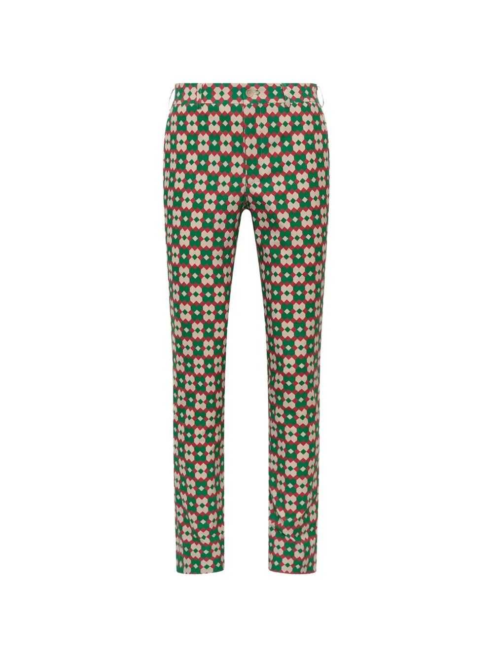 geometric-print trousers - 1