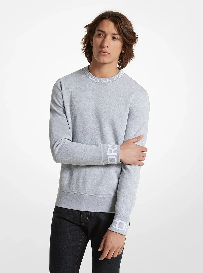 Logo Trim Cotton Blend Sweatshirt - 1