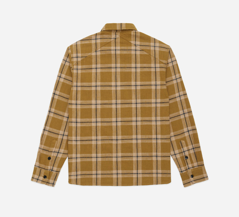 3sixteen Crosscut Flannel - Coyote Slub Check outlook