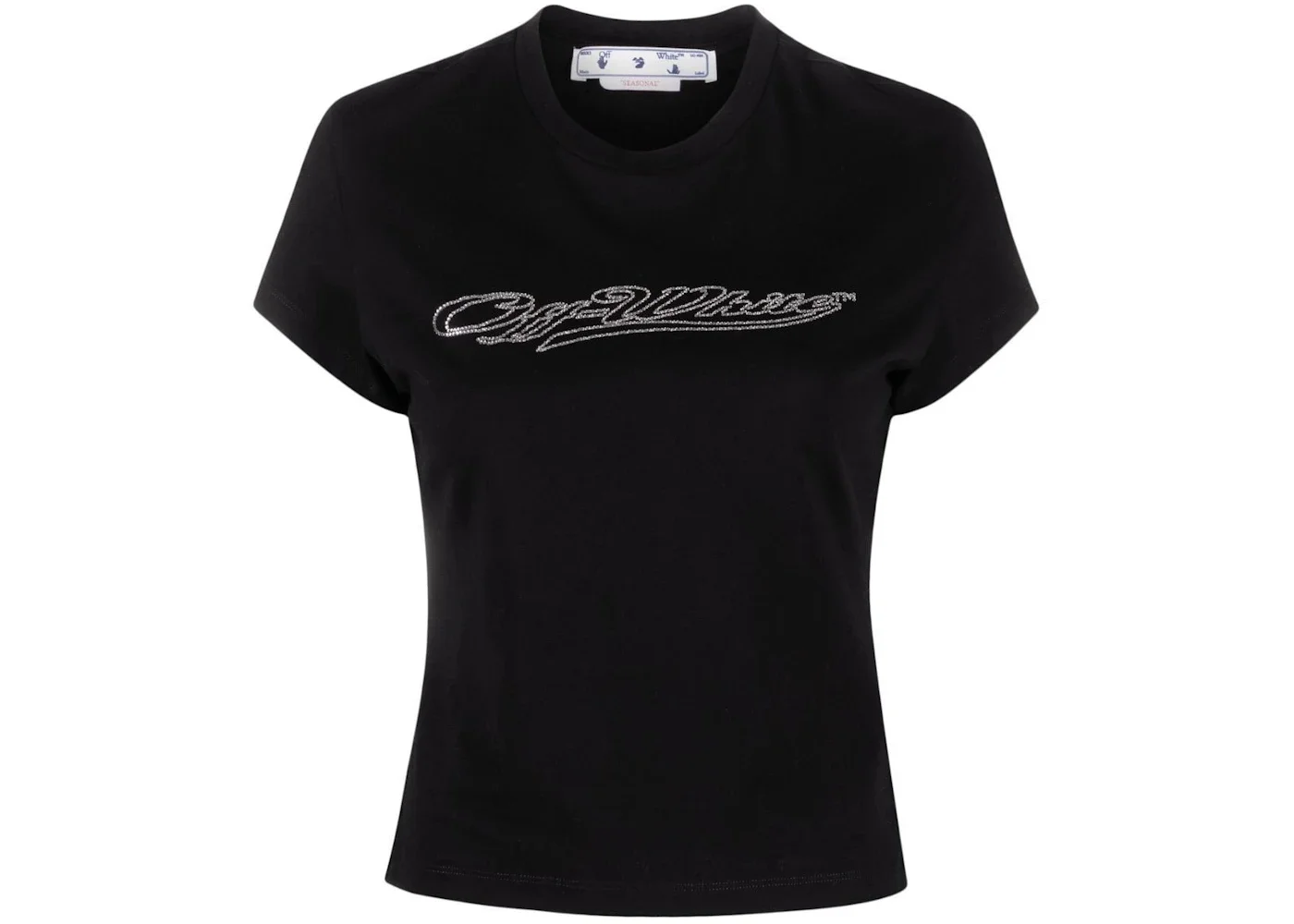 OFF-WHITE Bling Logo-Print Short-Sleeve T-Shirt Black - 1