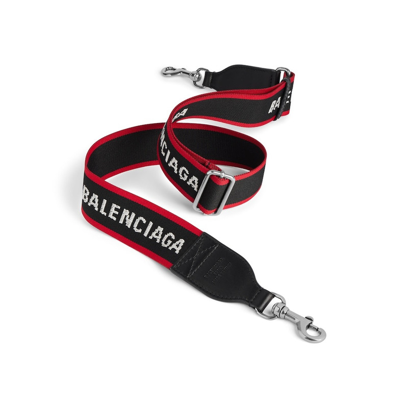 BALENCIAGA Men's Camera Strap in Black/red outlook