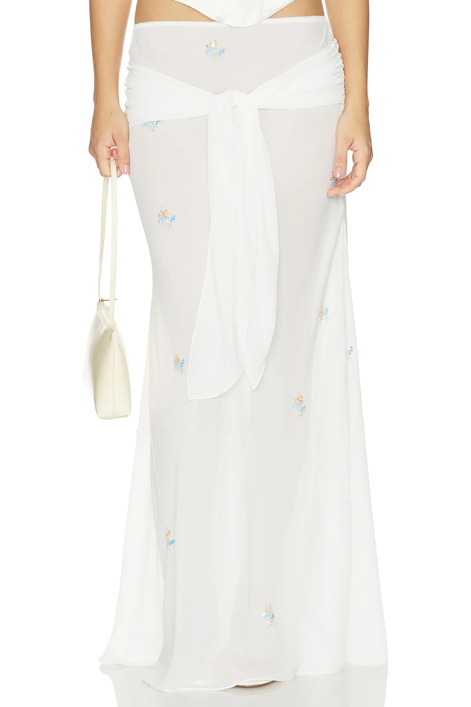 Oriana Maxi Skirt With Embroidery - 1