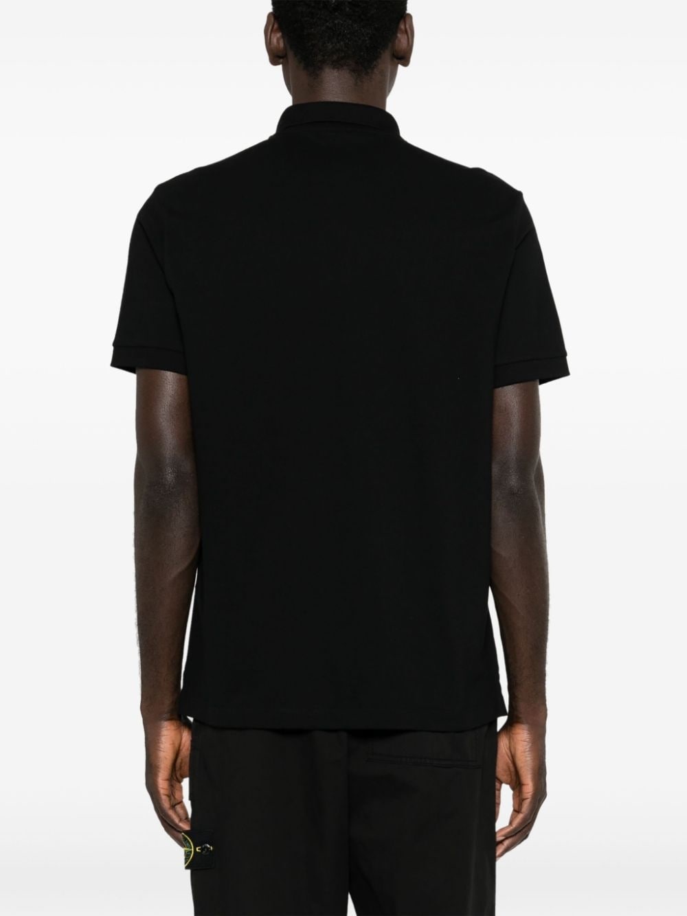 Compass-patch piqué polo shirt - 4