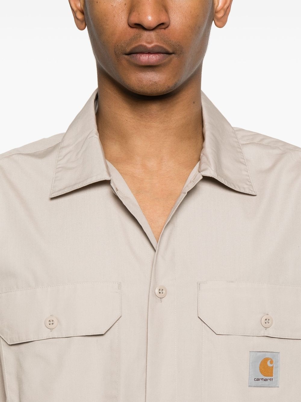 logo-patch shirt - 5