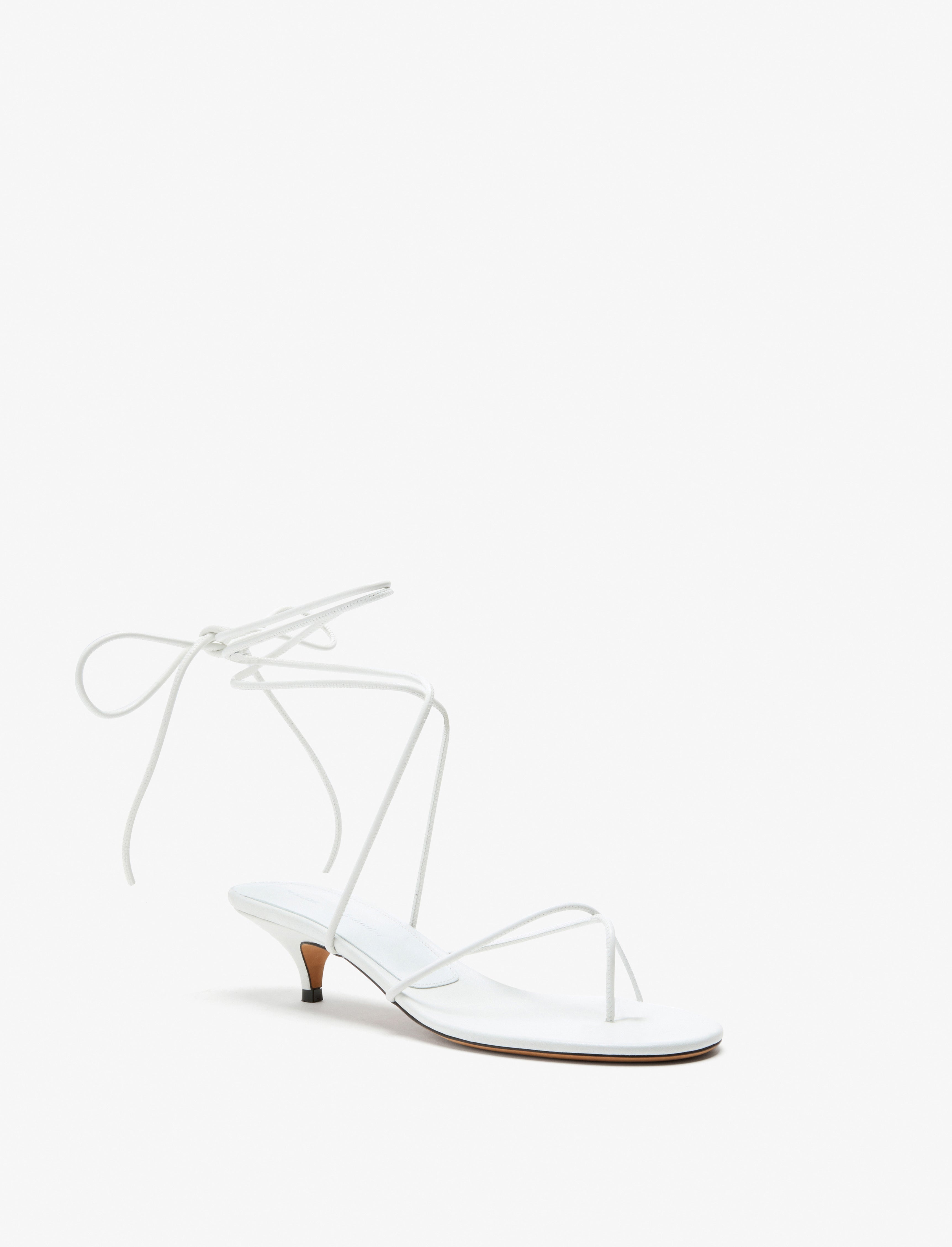Slash Tie Sandals in Capretto Leather - 2