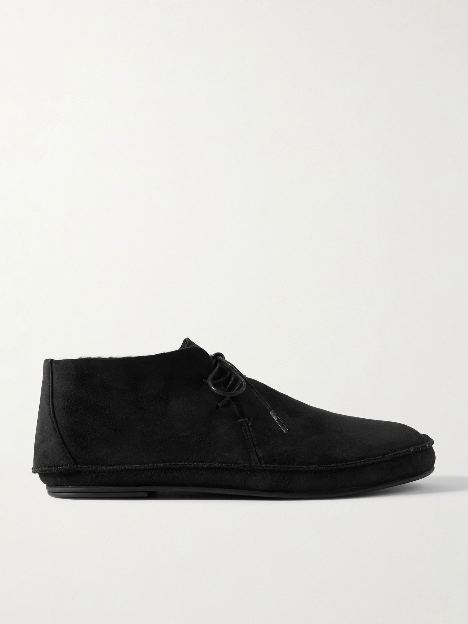 Tyler shearling-lined suede ankle boots Black - 1