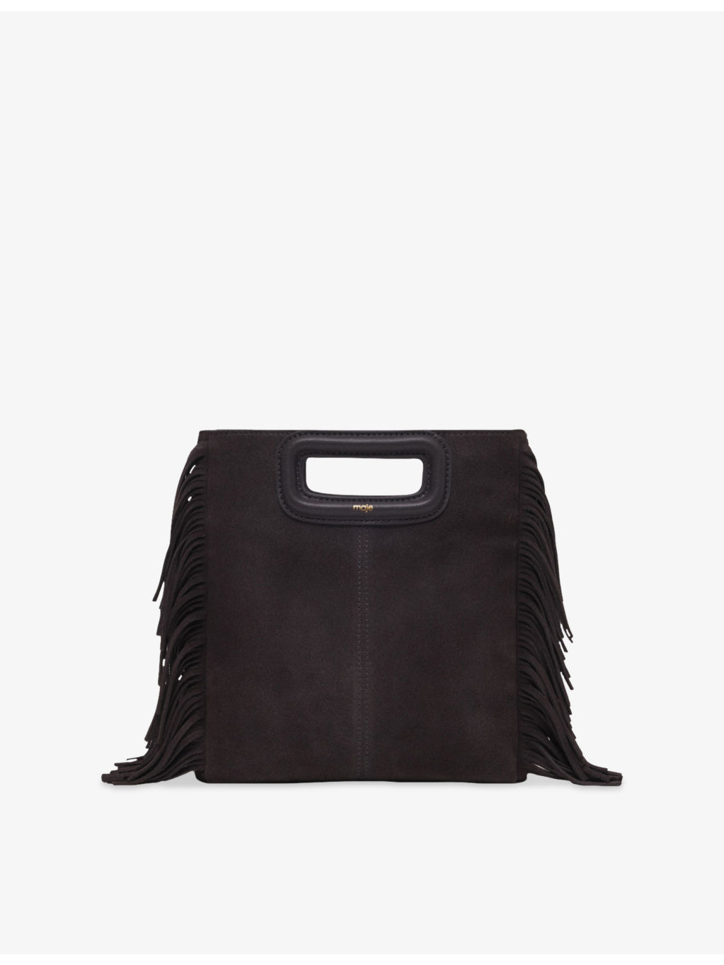 M fringed-trim suede shoulder bag - 1