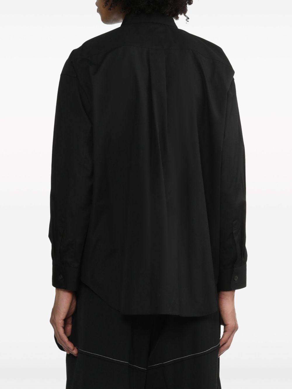 high-low hem cotton shirt - 4