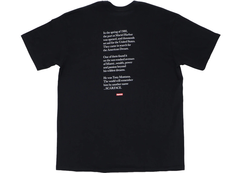 Supreme Supreme Scarface Split Tee Black outlook
