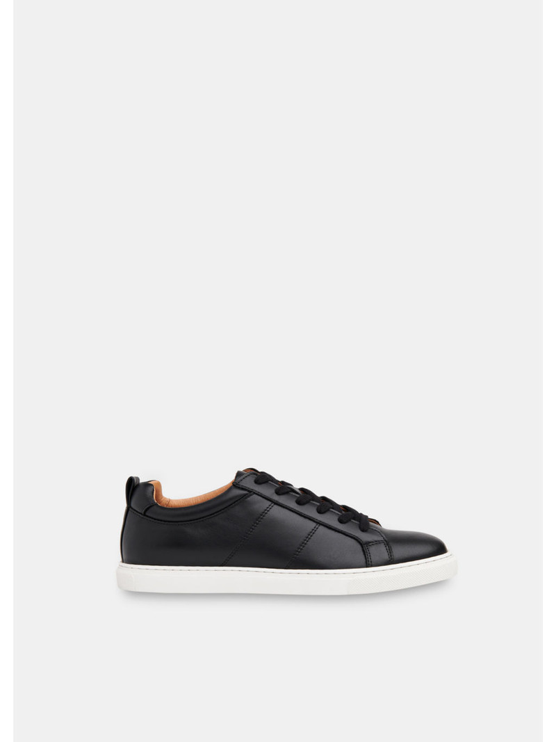 Koki lace-up low-top leather trainers 1