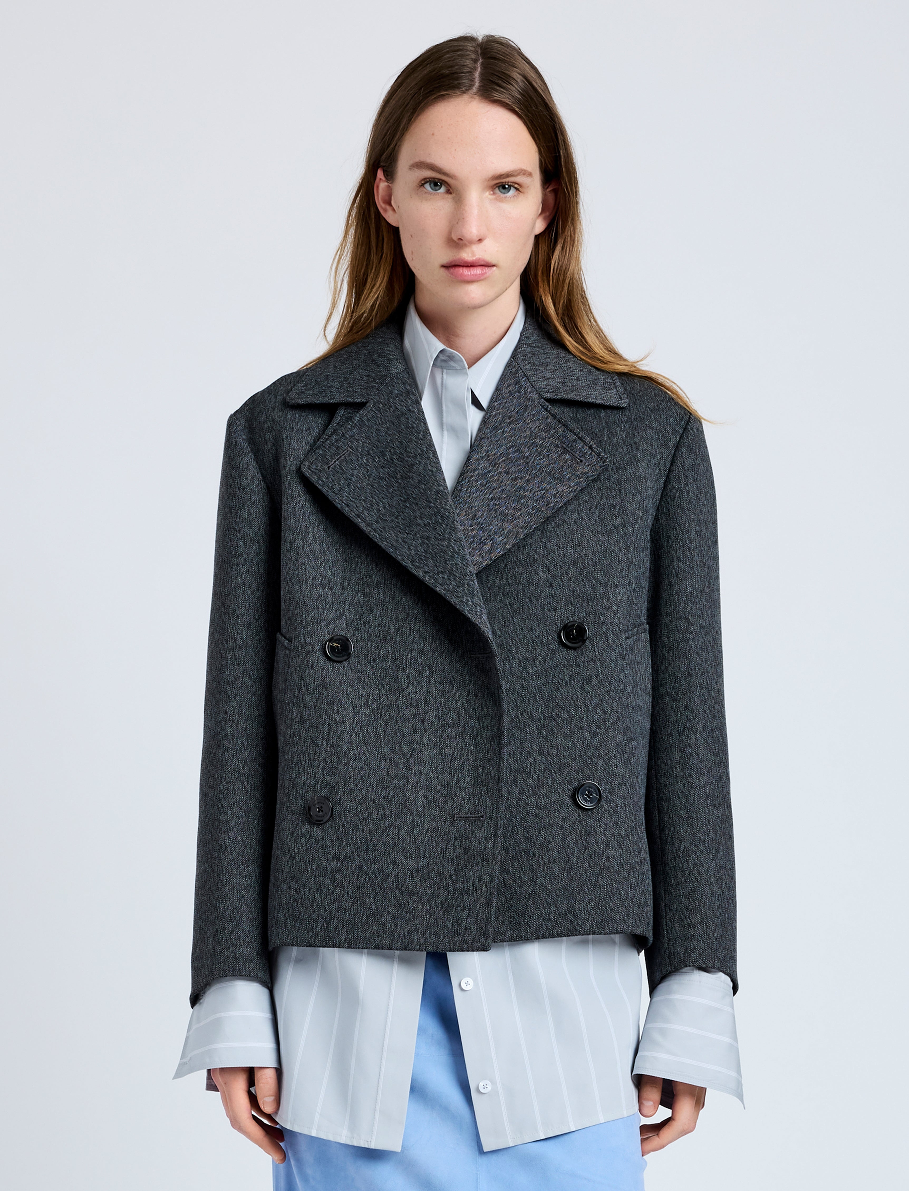 Nola Jacket in Textured Suiting - 2