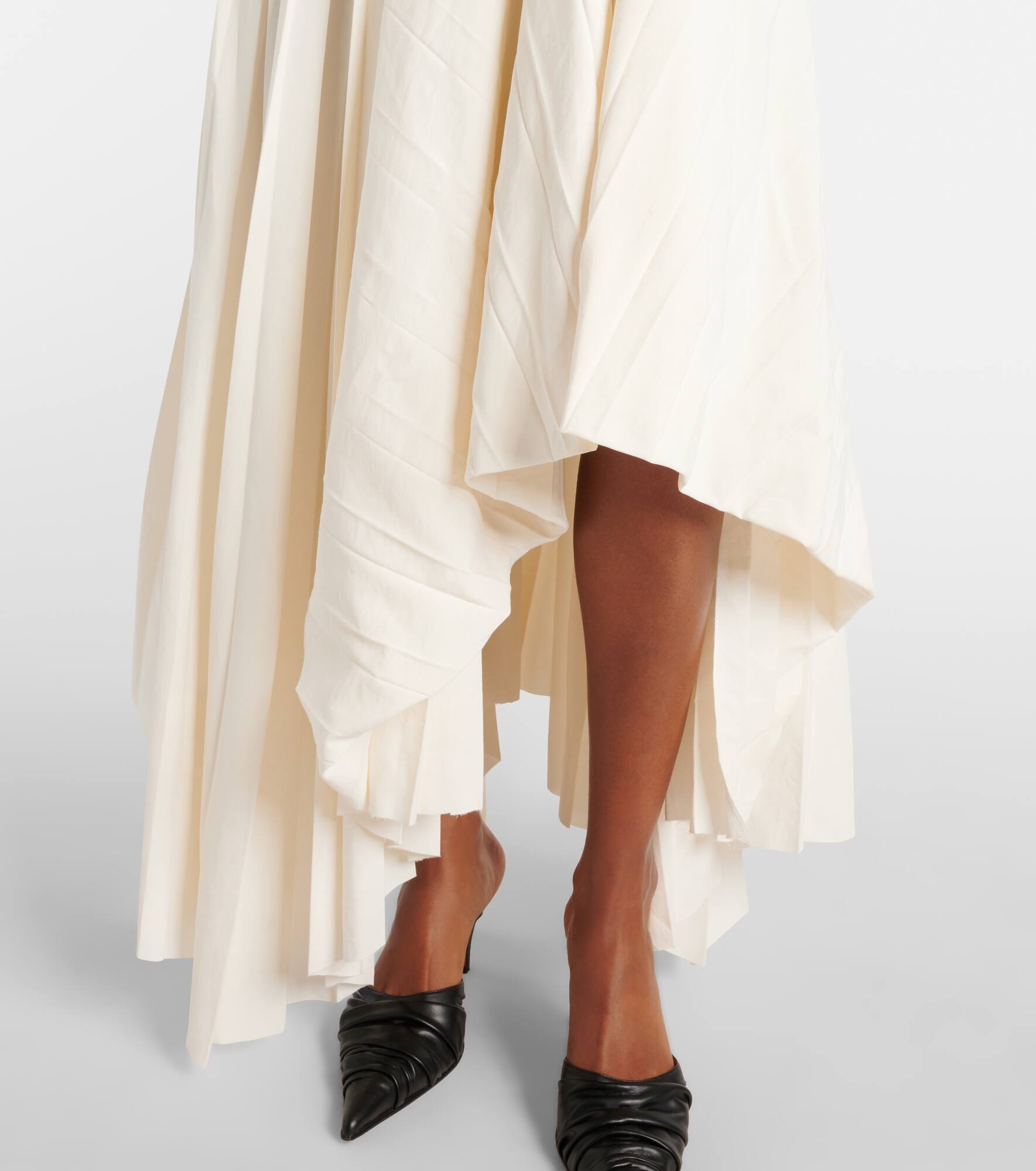 Pleated cotton midi dress - 5