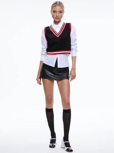 Alice + Olivia ORLY SWEATER VEST COMBINATION TOP outlook