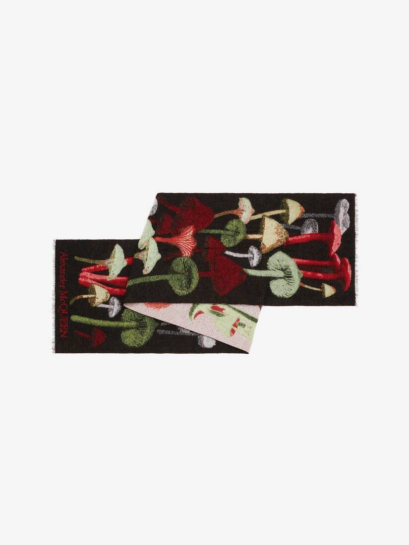 Women's Psychedelic Mushroom Scarf in Black/red - 3